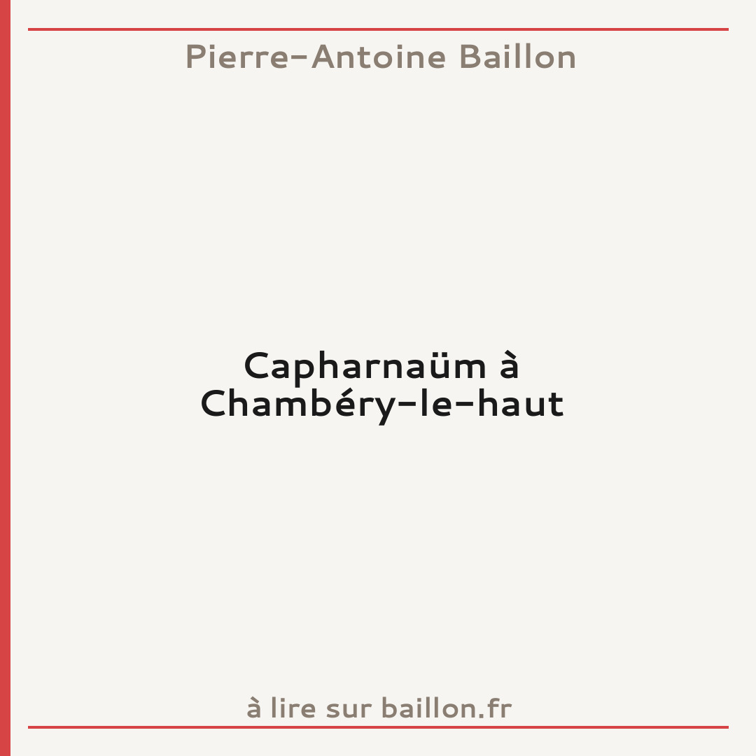 Capharnaüm à Chambéry-le-haut