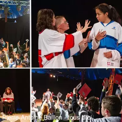 Dernier match du Trophée d’Impro Culture et Diversité pour la saison au collège Saint-Paul sur Isère