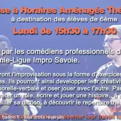 PDG et compagnie anime la classe à horaires Aménagés Théâtre au collège Saint François de sales